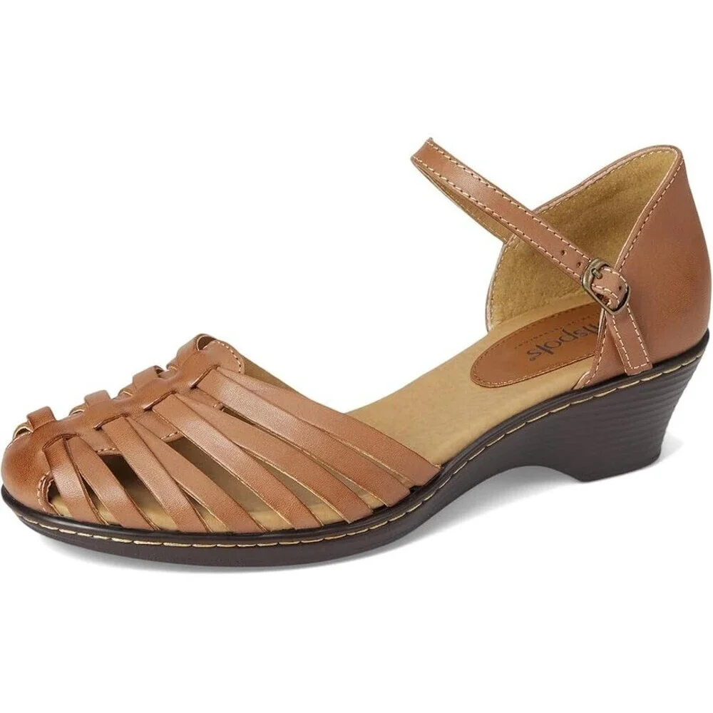Comfortiva Tatianna Soft Spots Women's US 8 Tan Leather Slip on Shoes ZOGG1760
